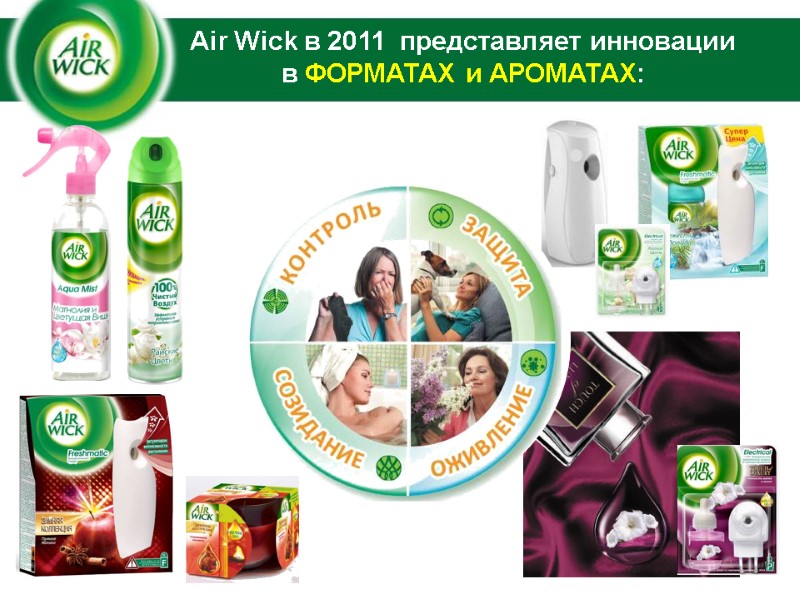 Air Wick в 2011  представляет инновации  в ФОРМАТАХ и АРОМАТАХ: